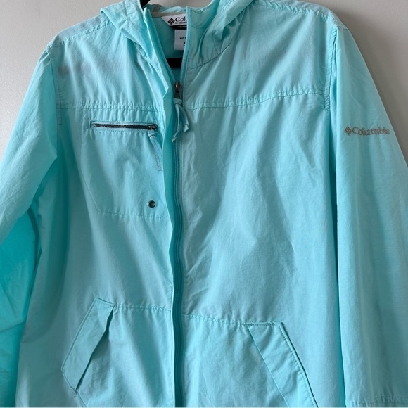 COLUMBIA-TEAL Cotton Blend “Omni-Shade Hiking Lightweight Jacket (Size:Large) - Picture 8 of 15